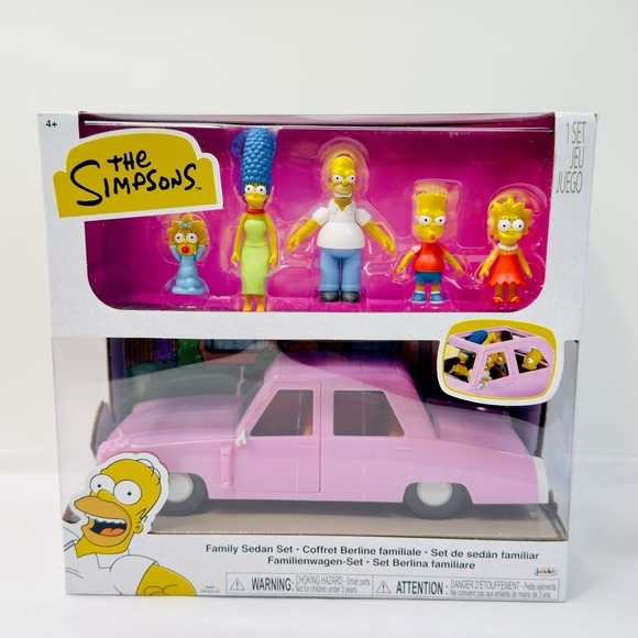 The Simpsons Family Sedan 2.5" Figure Set Jakks Pacific 2025 NEW - Picture 2 of 11